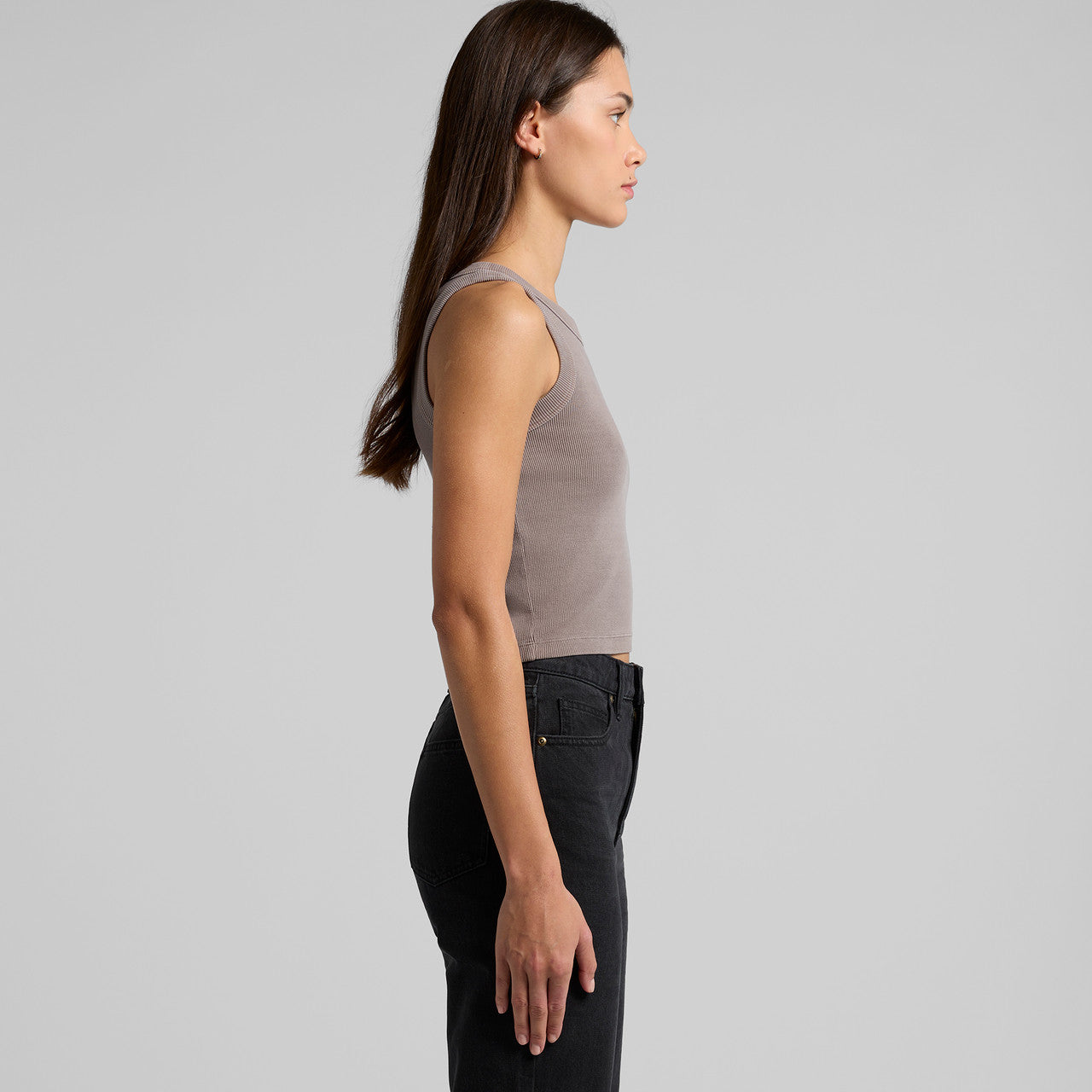 AS Colour Wo's Faded Organic Rib Crop Tank 4035