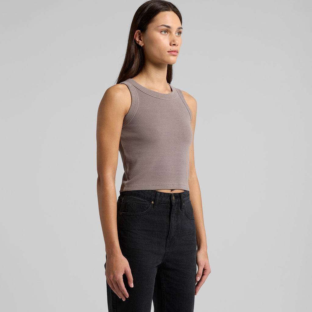 AS Colour Wo's Faded Organic Rib Crop Tank 4035