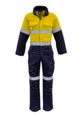 Mens Orange Flame Overall - Hoop Taped - Yellow/Navy