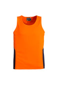 Mens Hi Vis Squad Singlet - Orange/Navy