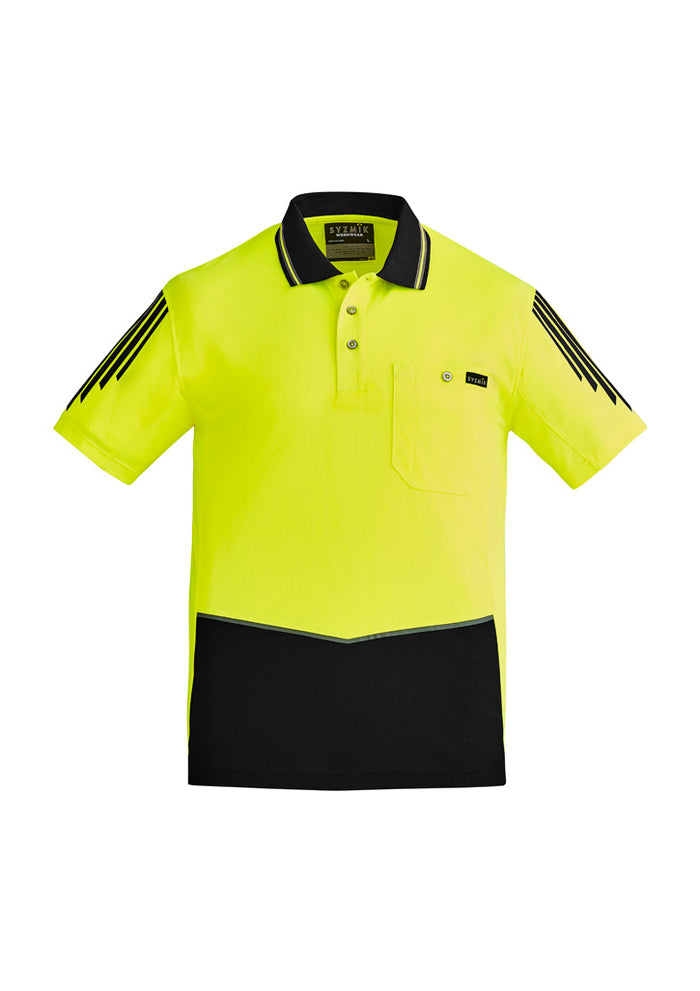 Mens Hi Vis Flux Short Sleeve Polo