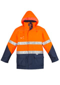 Mens Hi Vis Storm Jacket - Orange/Navy