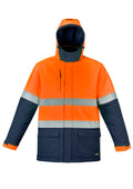 Unisex Hi Vis Antarctic Softshell Jacket - Orange/Navy