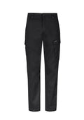 Mens Essential Basic Stretch Cargo Pant - Black