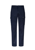 Mens Essential Basic Stretch Cargo Pant - Navy