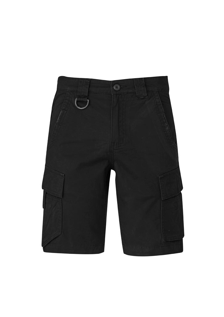 Mens Streetworx Curved Cargo Short - Black