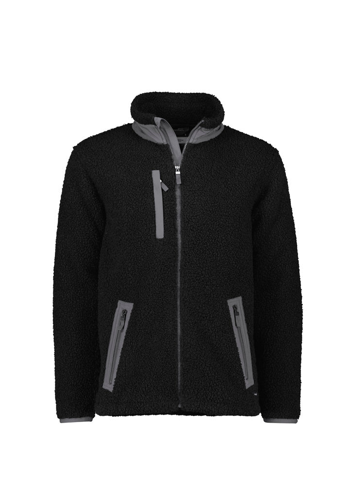 Unisex Streetworx Full Zip Sherpa Fleece - Black