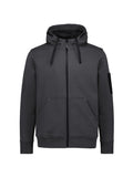 Unisex Zip Front Multi-Pocket Hoodie - Charcoal/Black