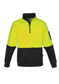Unisex Hi Vis 1/2 Zip Pullover - Yellow/Black
