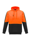 Unisex Hi Vis Pullover Hoodie - Orange/Black