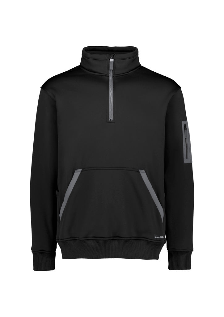 Unisex Streetworx Water Resistant 1/4 Zip Pullover - Black