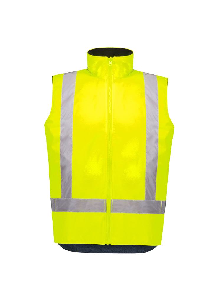 Unisex Hi Vis Waterproof Reversible Vest - Yellow