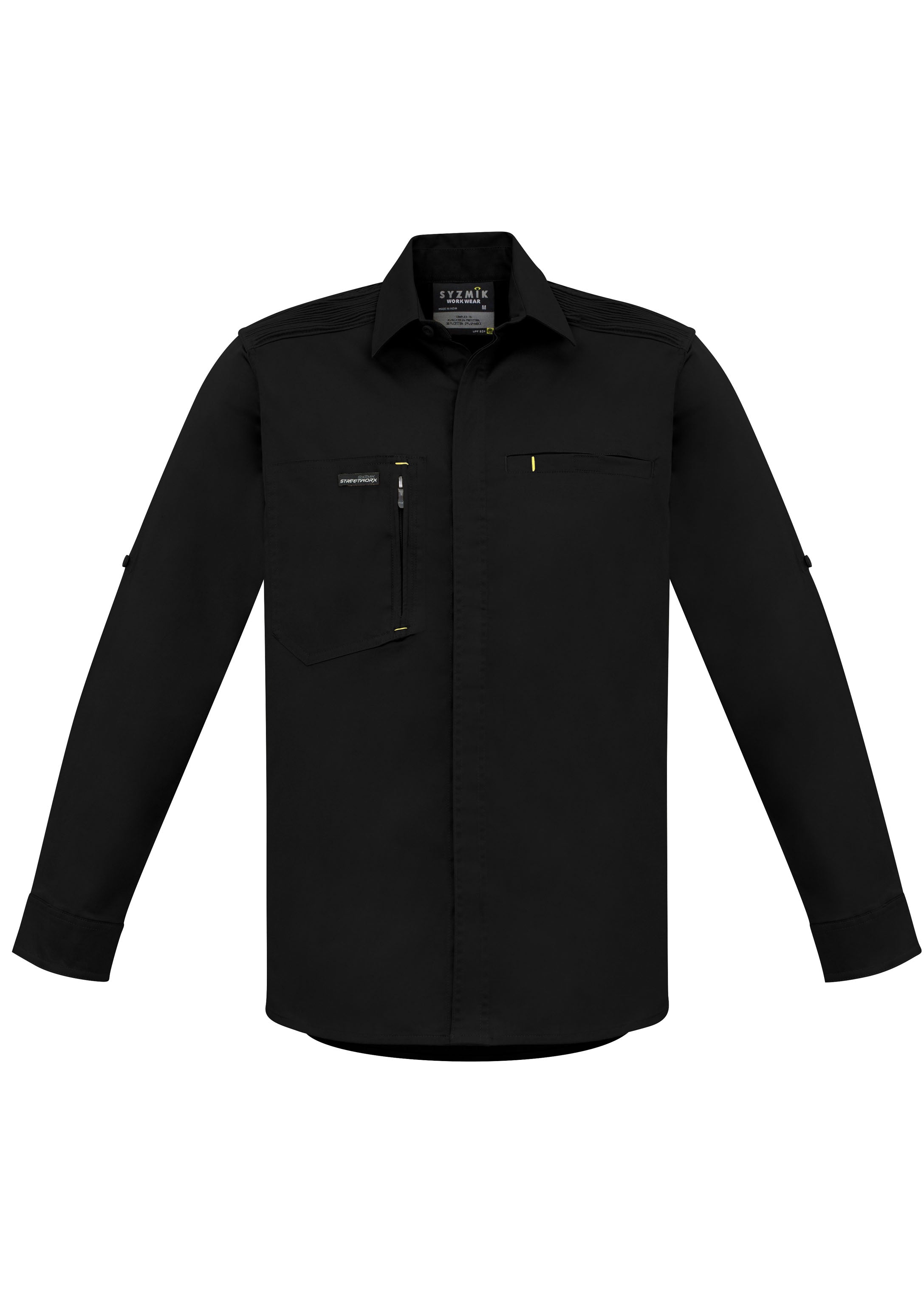 Mens Streetworx L/S Stretch Shirt - Black