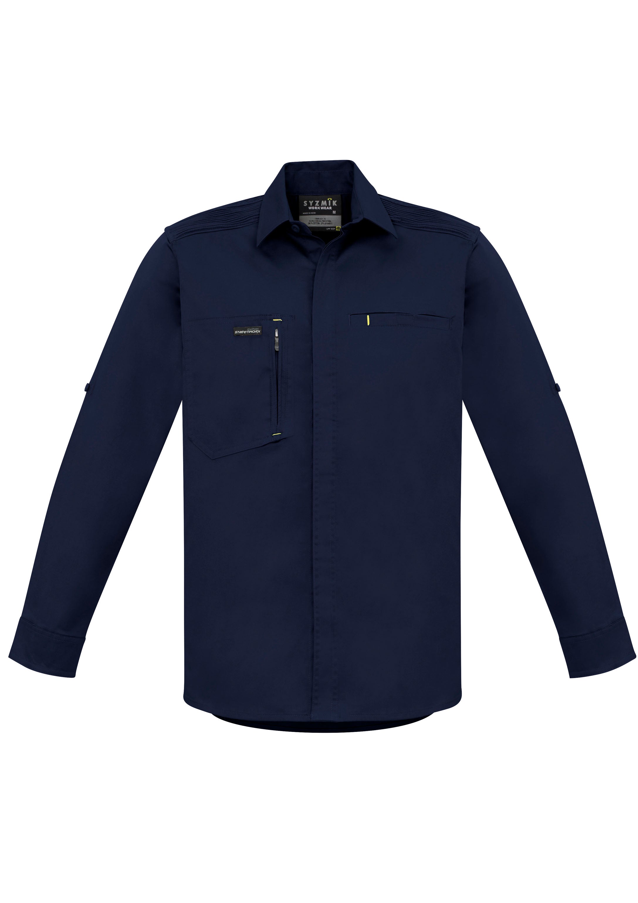 Mens Streetworx L/S Stretch Shirt - Navy