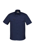 Mens Rugged Cooling Short Sleeve Shirt - Navy