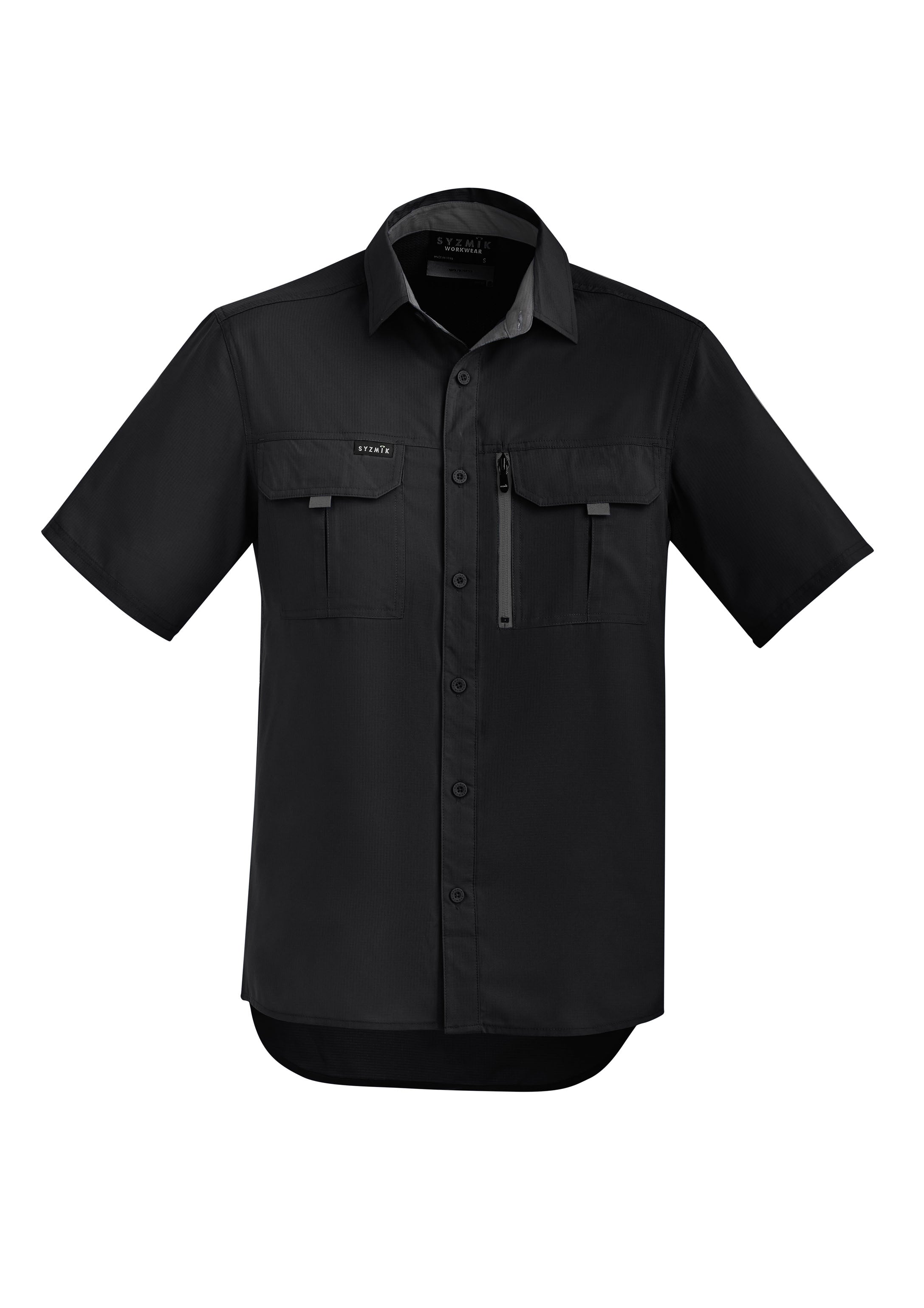 Mens Outdoor Short Sleeve Shirt - Black