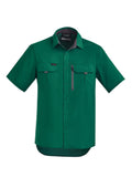 Mens Outdoor Short Sleeve Shirt - Green