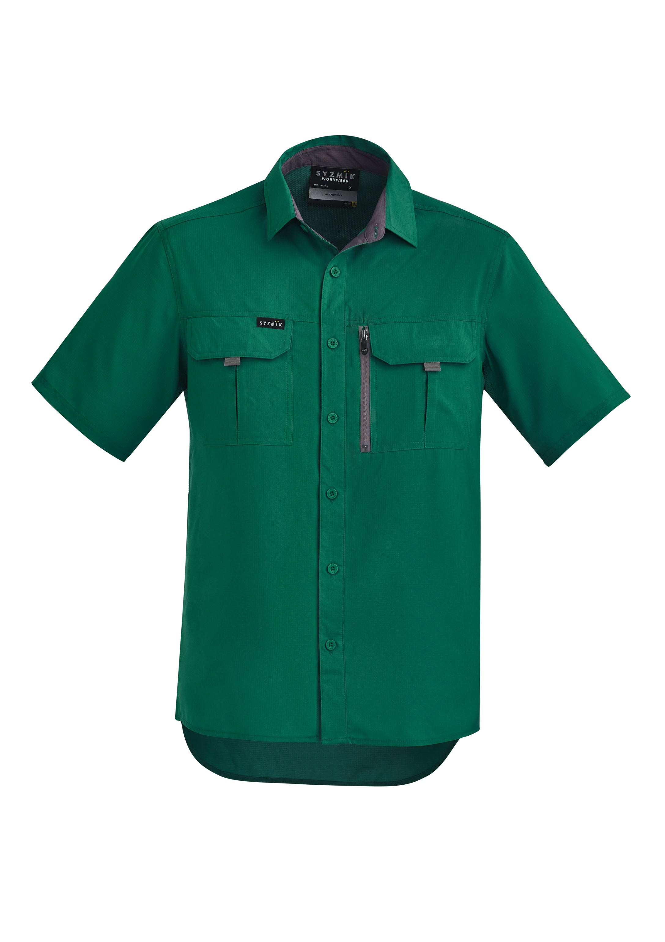 Mens Outdoor Short Sleeve Shirt - Green