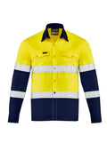 Mens Lightweight Bio Motion Long Sleeve Shirt - Yellow/Navy