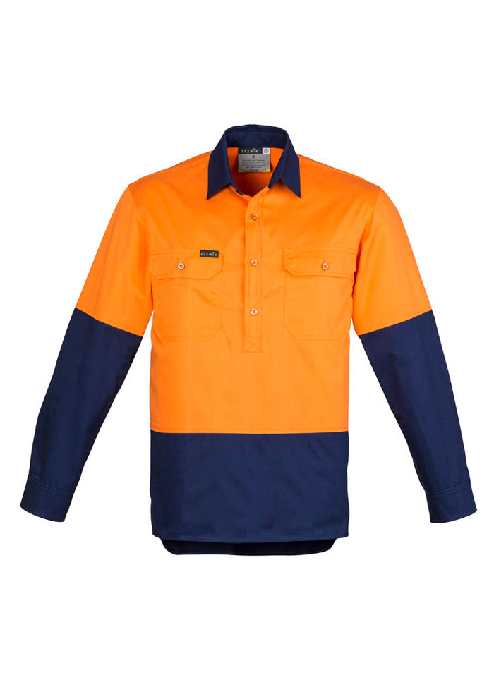 Men's Closed Front Long Sleeve Shirt