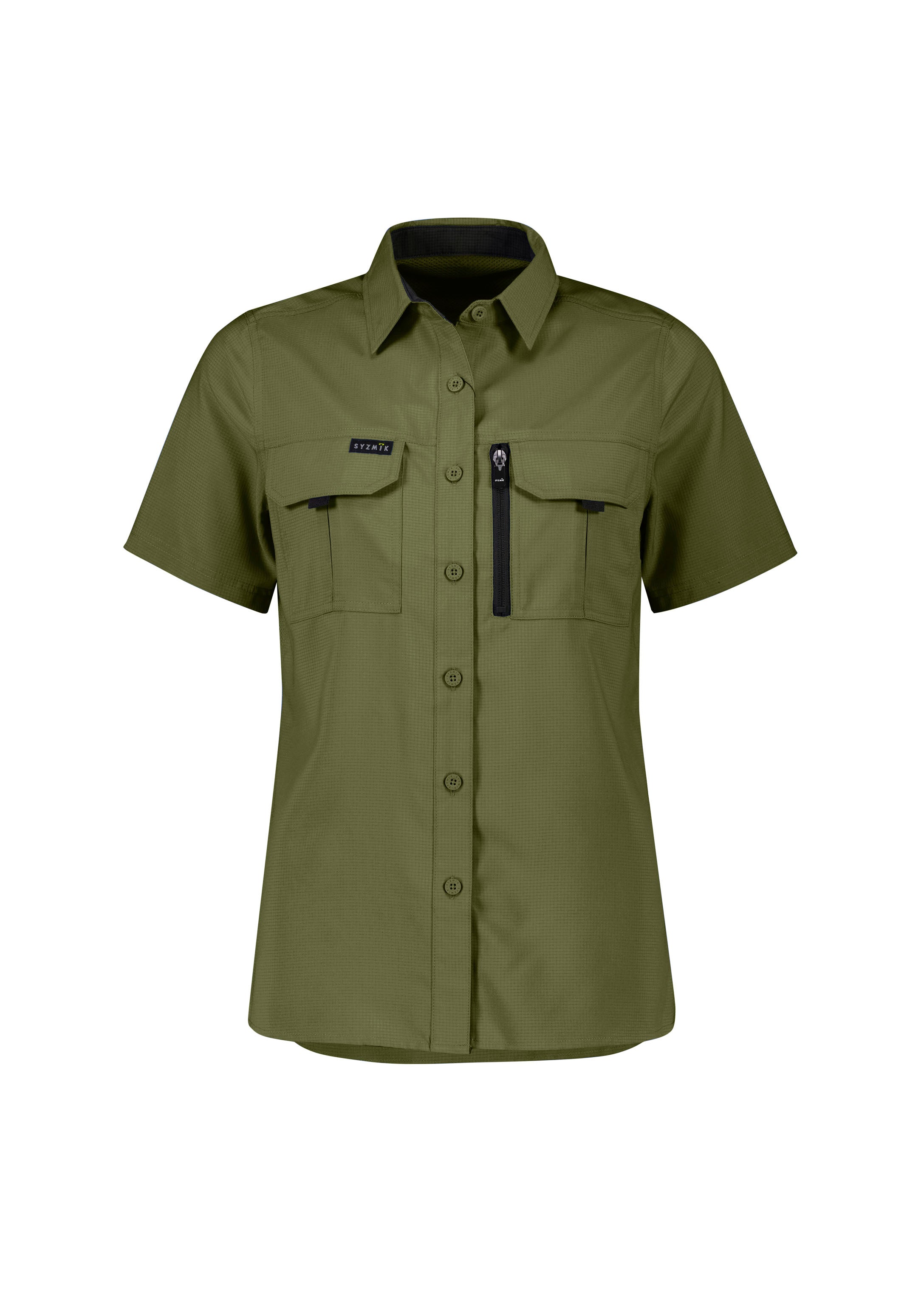Womens Outdoor Short Sleeve Shirt - Army